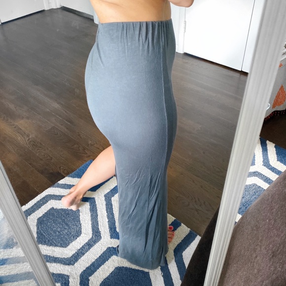 🐚 SOFT JOIE SAGE GREY MAXI SKIRT! - Picture 3 of 10